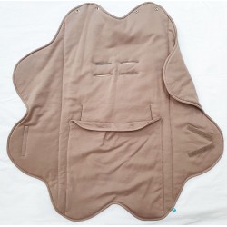 Baby blanket fleur taupe...