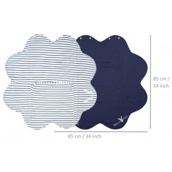 Baby blanket fleur blue/...